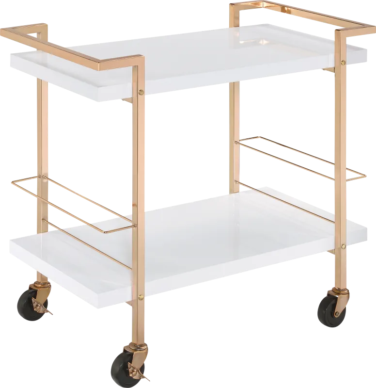 Baffeton White Bar Cart