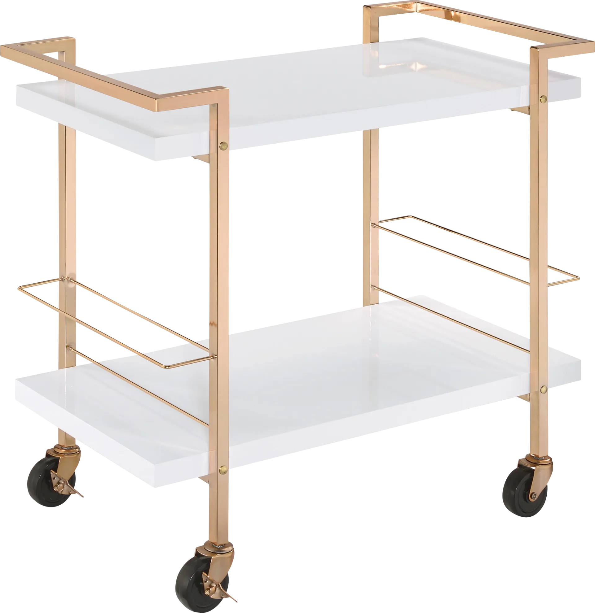 Baffeton White Bar Cart - Image 1