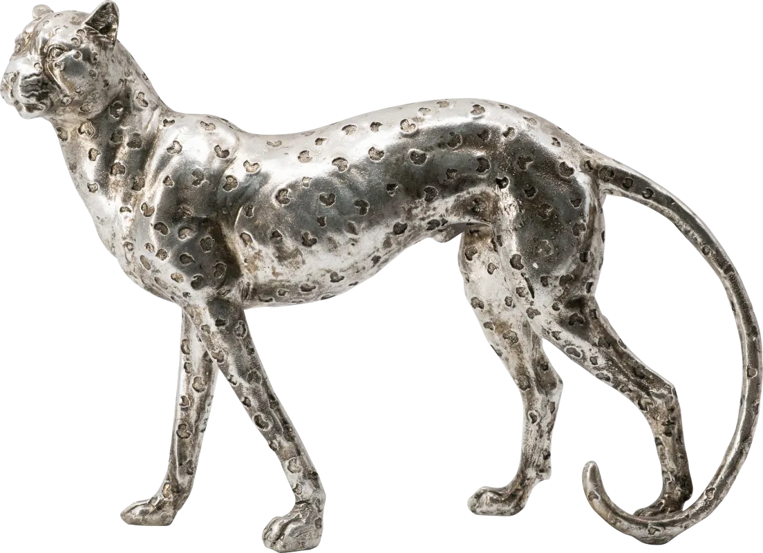 Bartoni Silver Leopard Statue