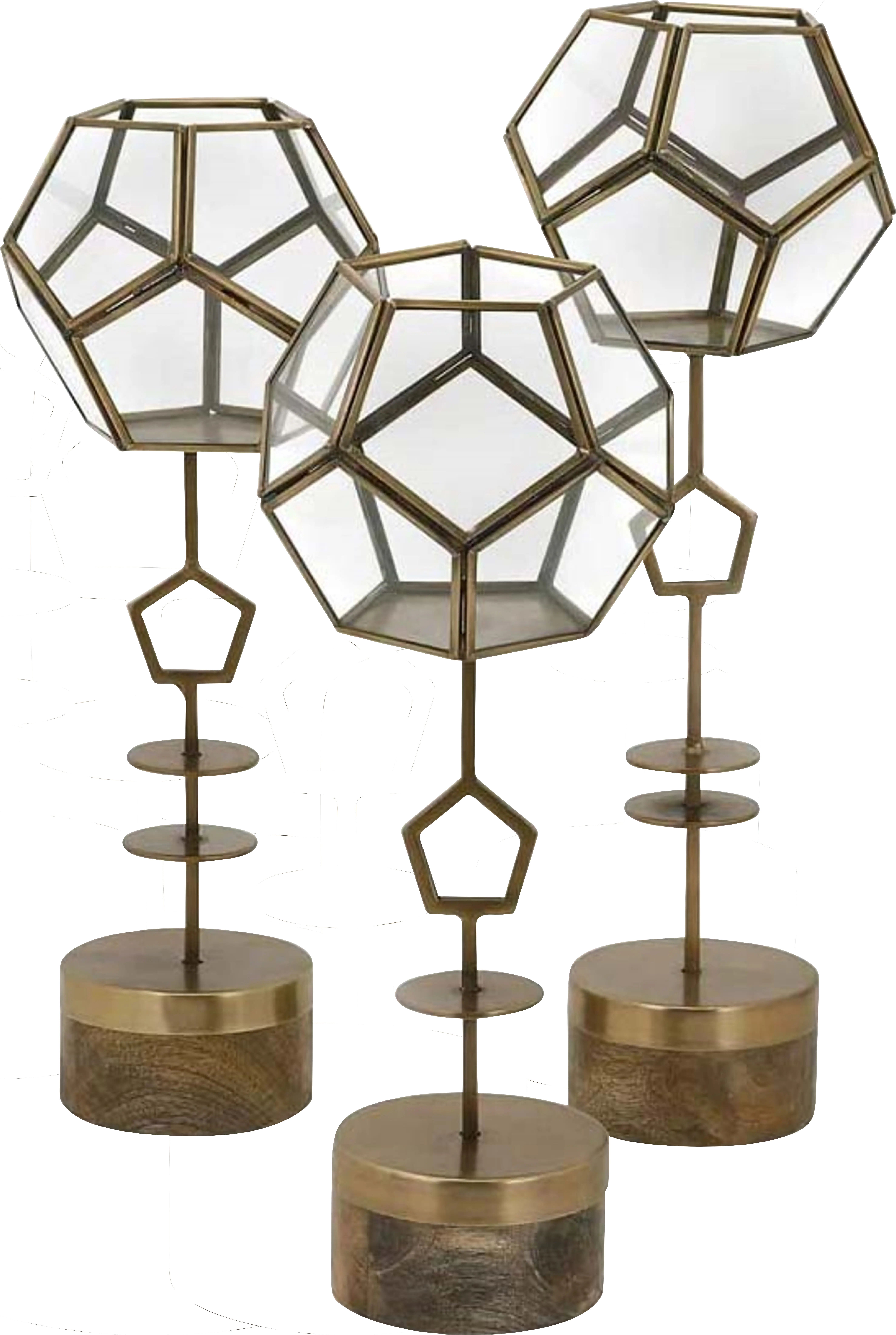 Cadzand Brown Lantern, Set of 3 - Thumbnail - Image 1