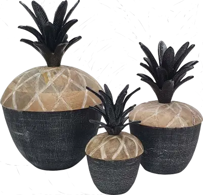 Chastanet Black Jar, Set of 3