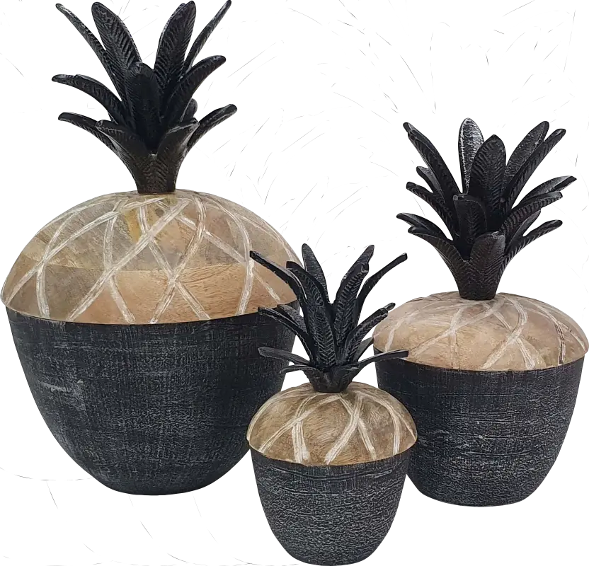 Chastanet Black Jar, Set of 3