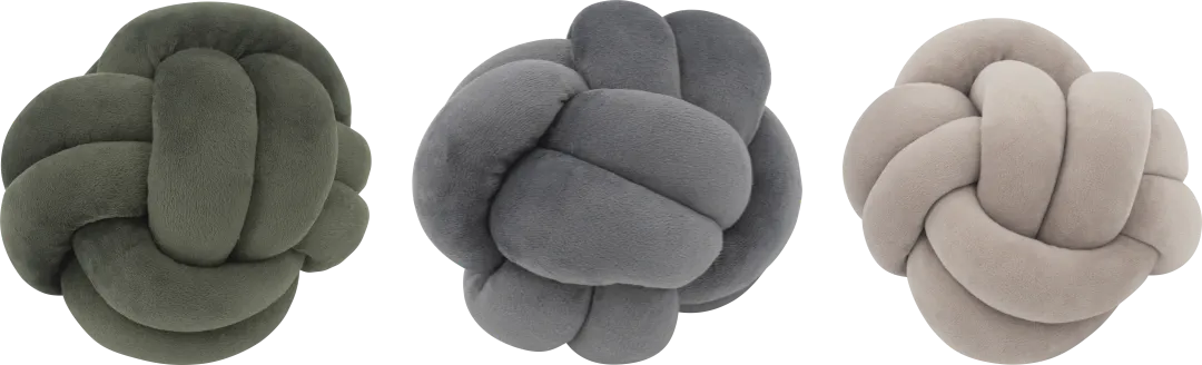 Jahrom Gray Knots, Set of 3