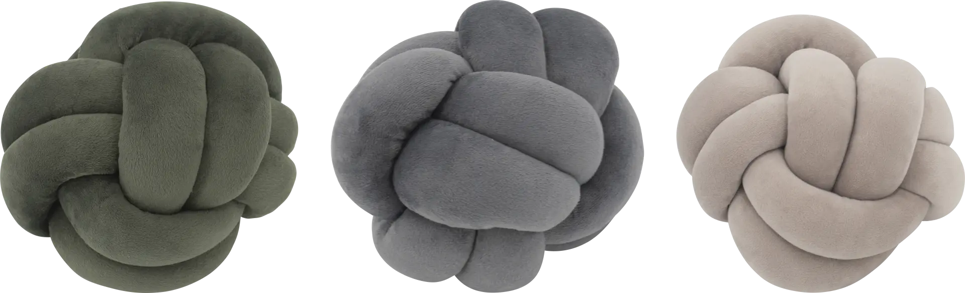 Jahrom Gray Knots, Set of 3