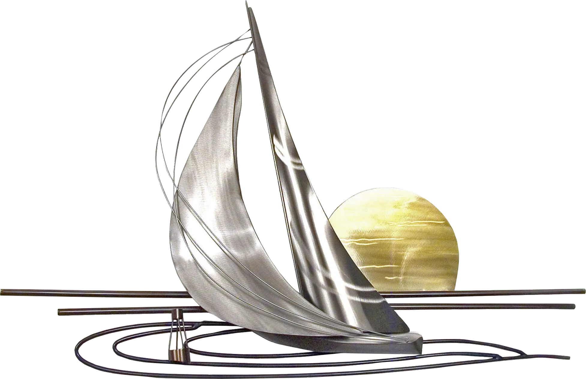 Sunset Sailing II Silver Wall Art