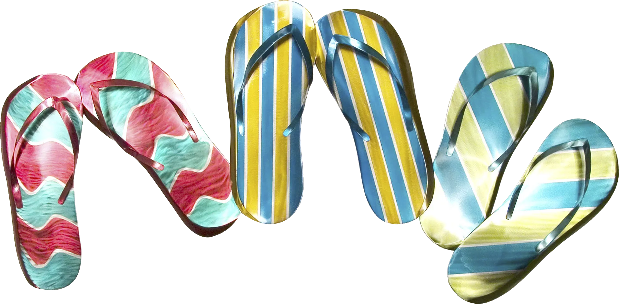 Flip Flop Multi-Color Outdoor Wall Art - Thumbnail - Image 1