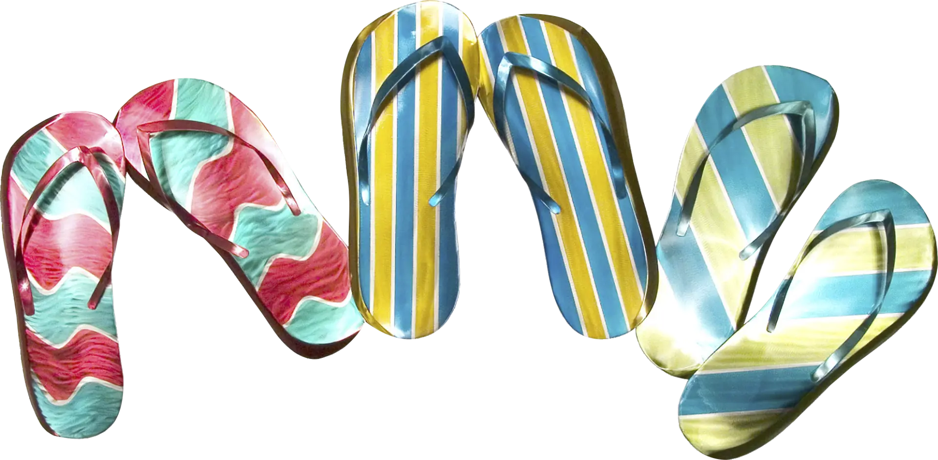 Flip Flop Multi-Color Outdoor Wall Art