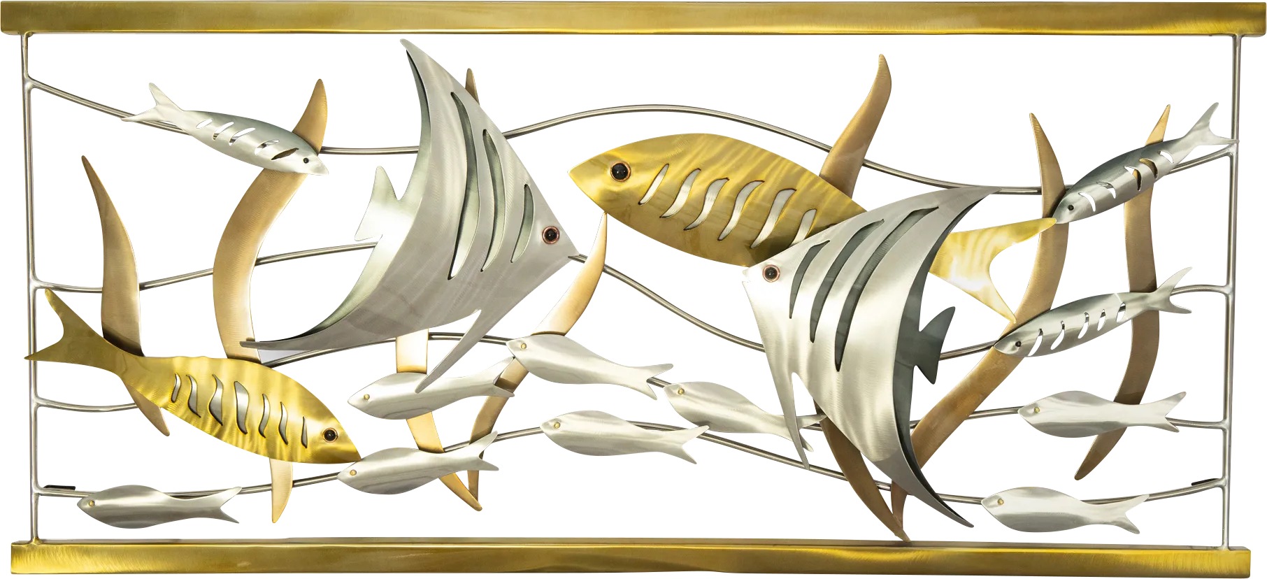 Aquarium Dream Gold Indoor/Outdoor Wall Art - Thumbnail - Image 1