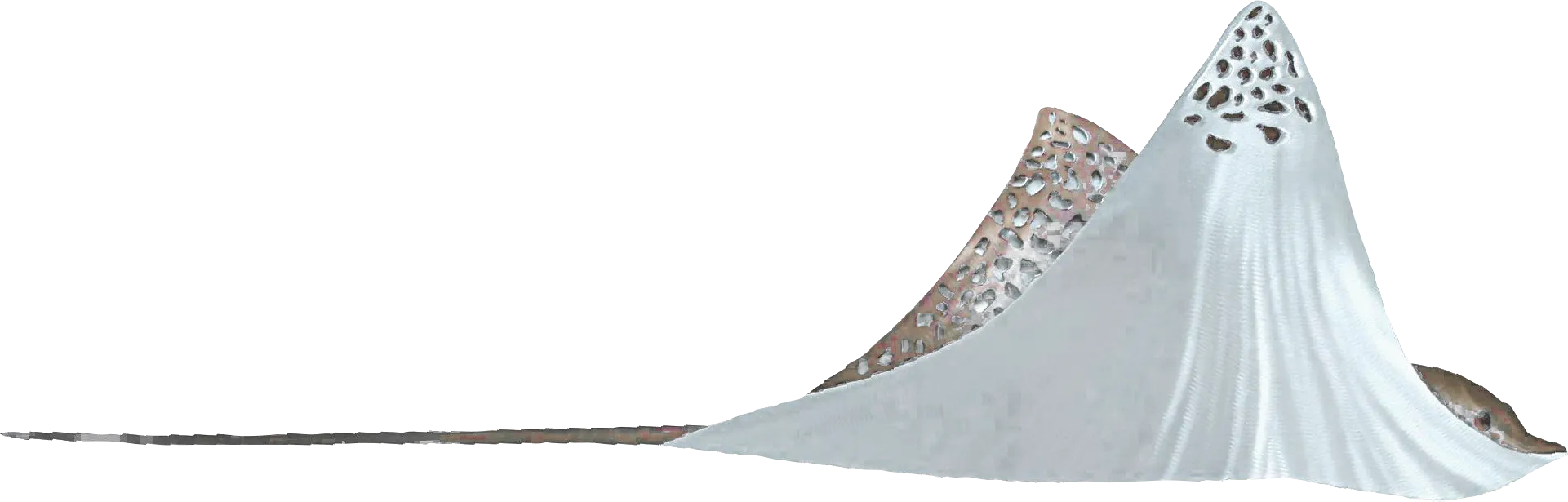 Solo Sting Ray Silver Outdoor Wall Art - Thumbnail - Image 1