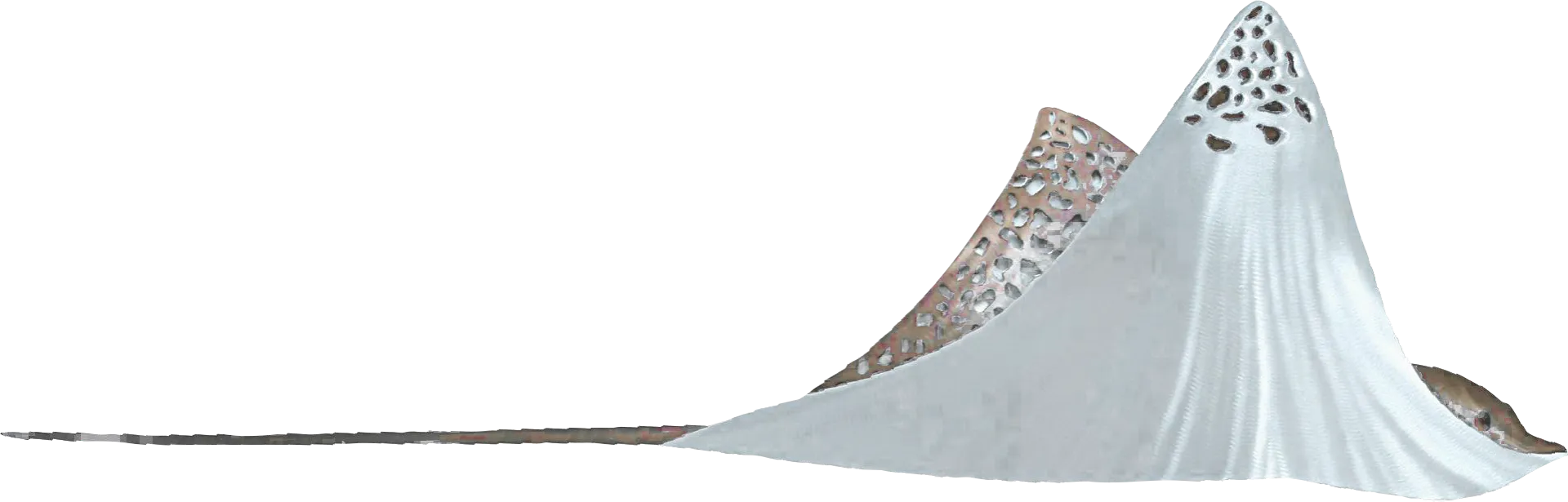 Solo Sting Ray Silver Outdoor Wall Art - Image 1