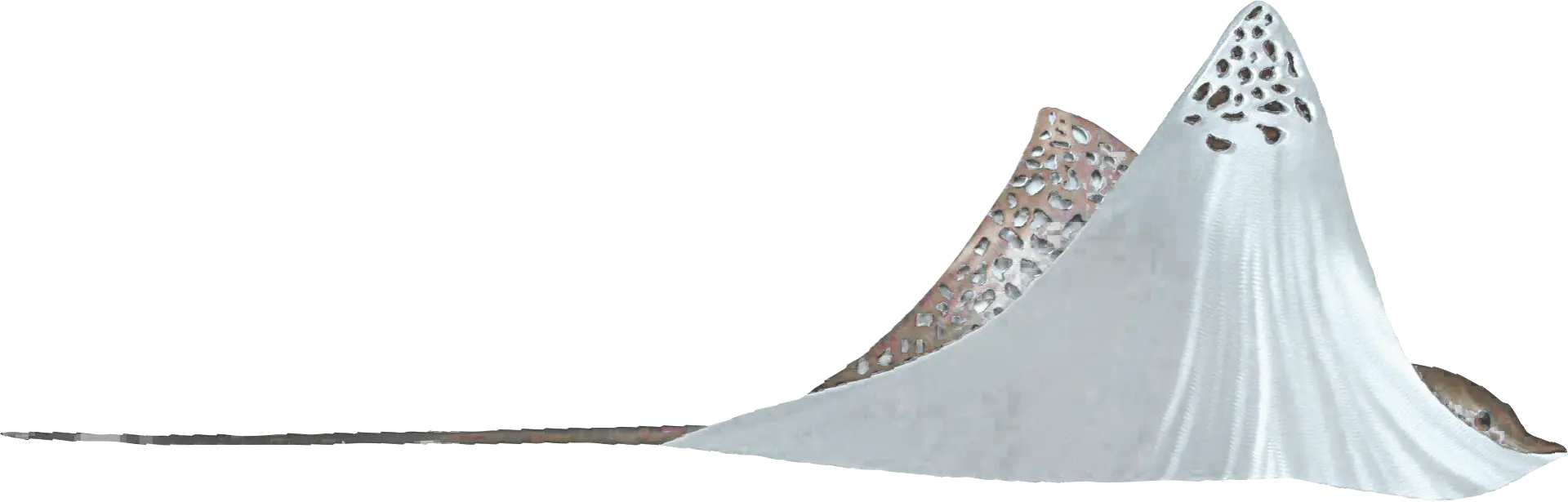 Solo Sting Ray Silver Outdoor Wall Art