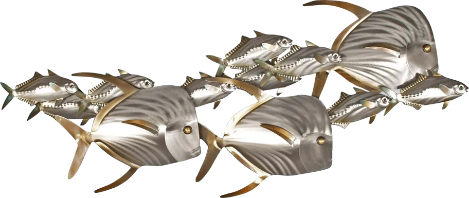 Lookdowns and Sardine Silver Outdoor Wall Art