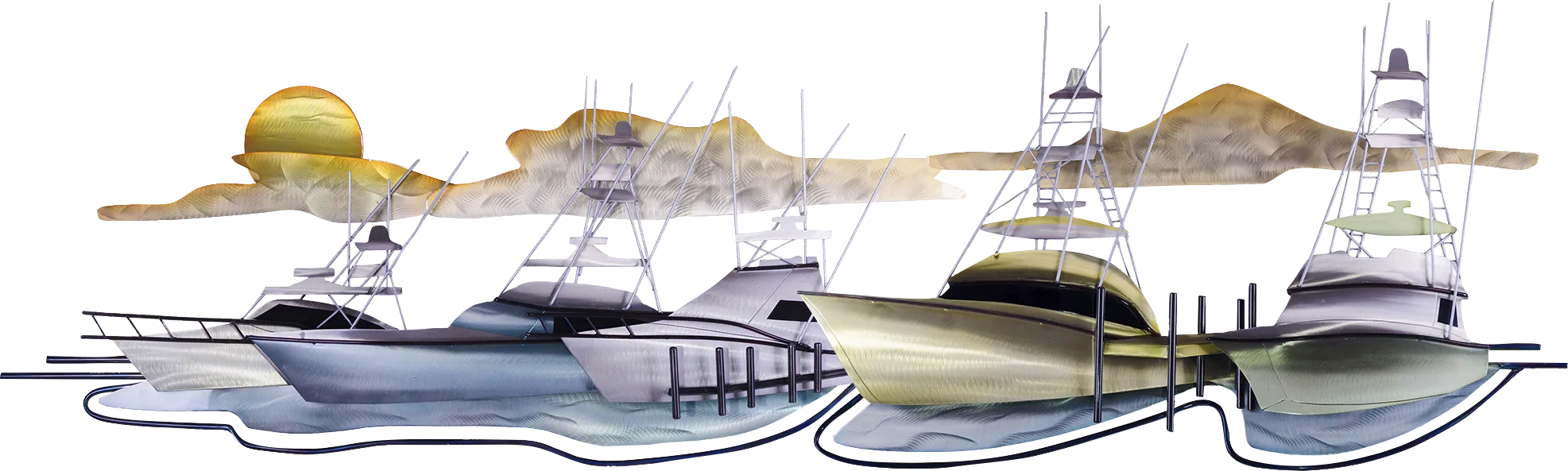 Calm Marina Silver Wall Art - Thumbnail - Image 1