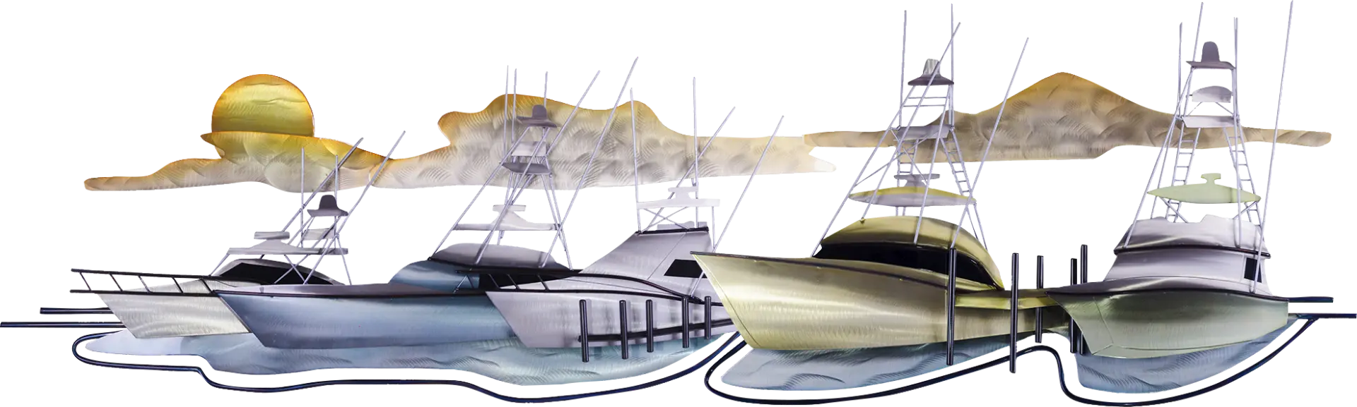Calm Marina Silver Wall Art