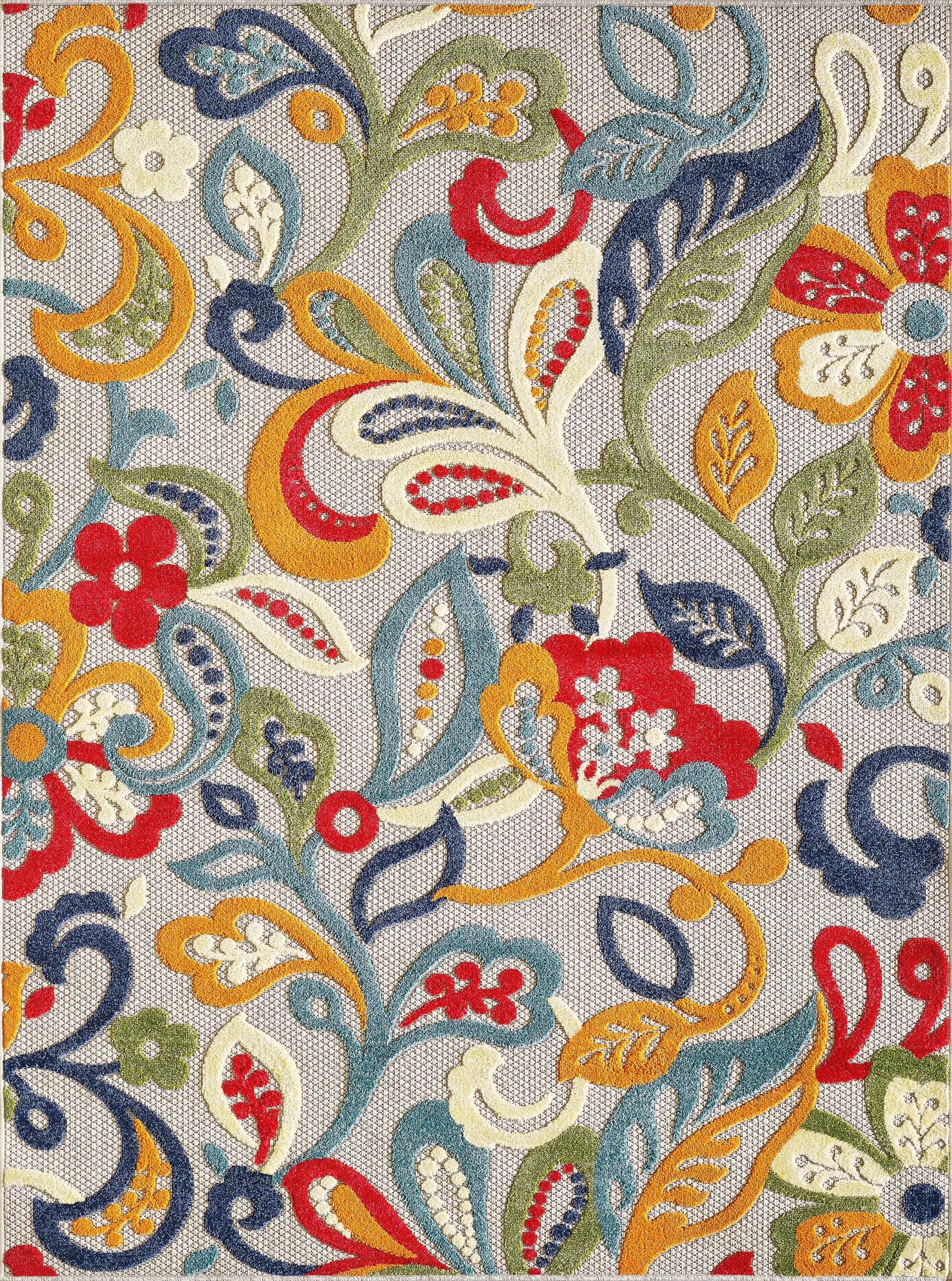 Galdosa Multi 7'10 x 9'10 Indoor/Outdoor Rug - Image 1