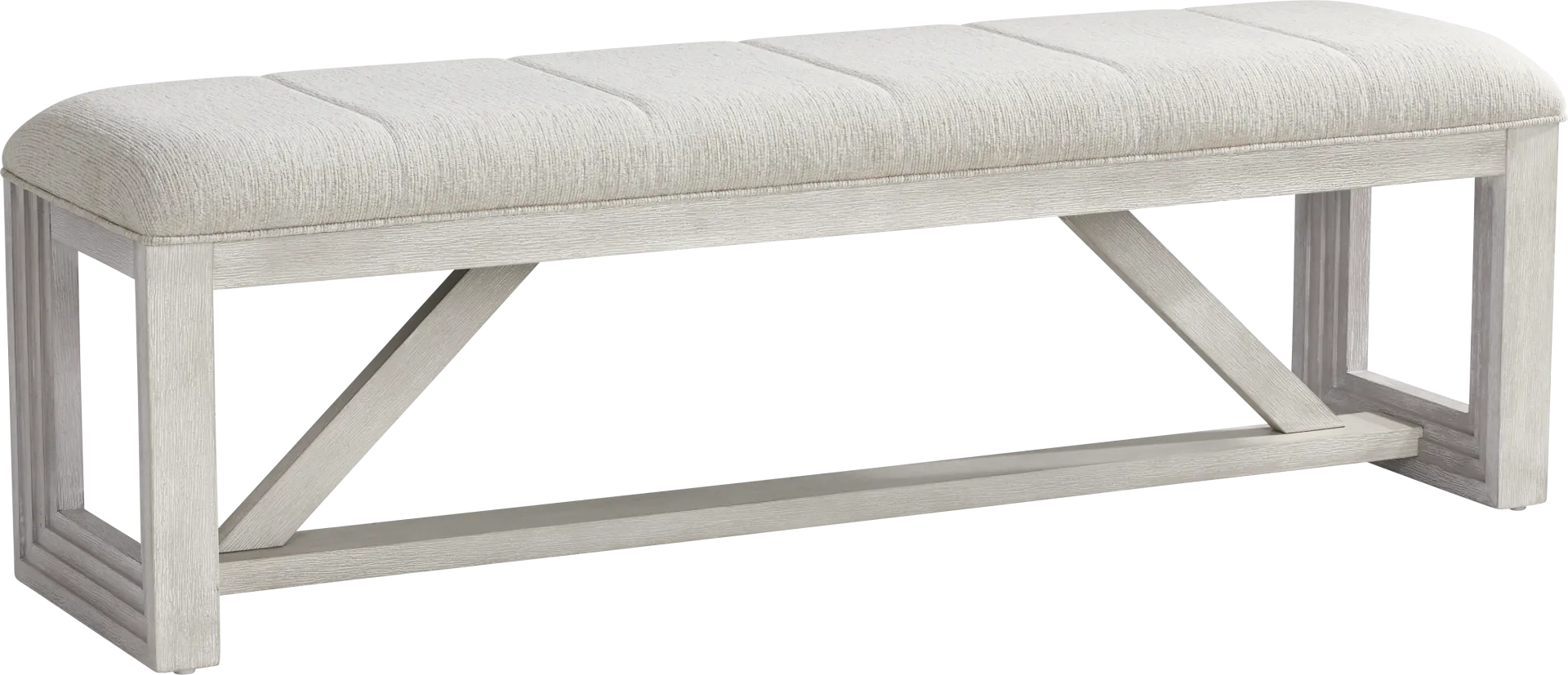 Royal Park Ivory 6 Pc Dining Room with Blue Upholstered Chairs and Ivory Bench - Image 4