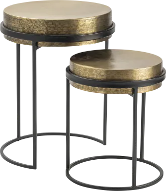 Avaview Gold Nesting Table, Set of 2
