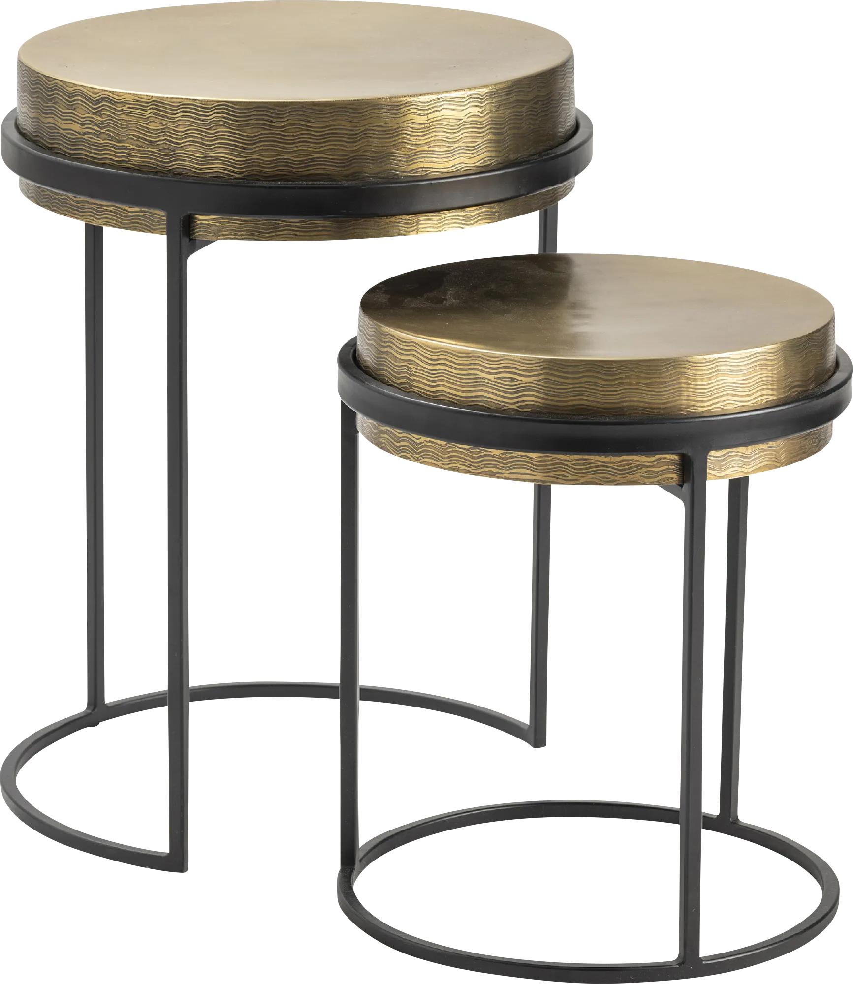 Avaview Gold Nesting Table, Set of 2 - Image 1