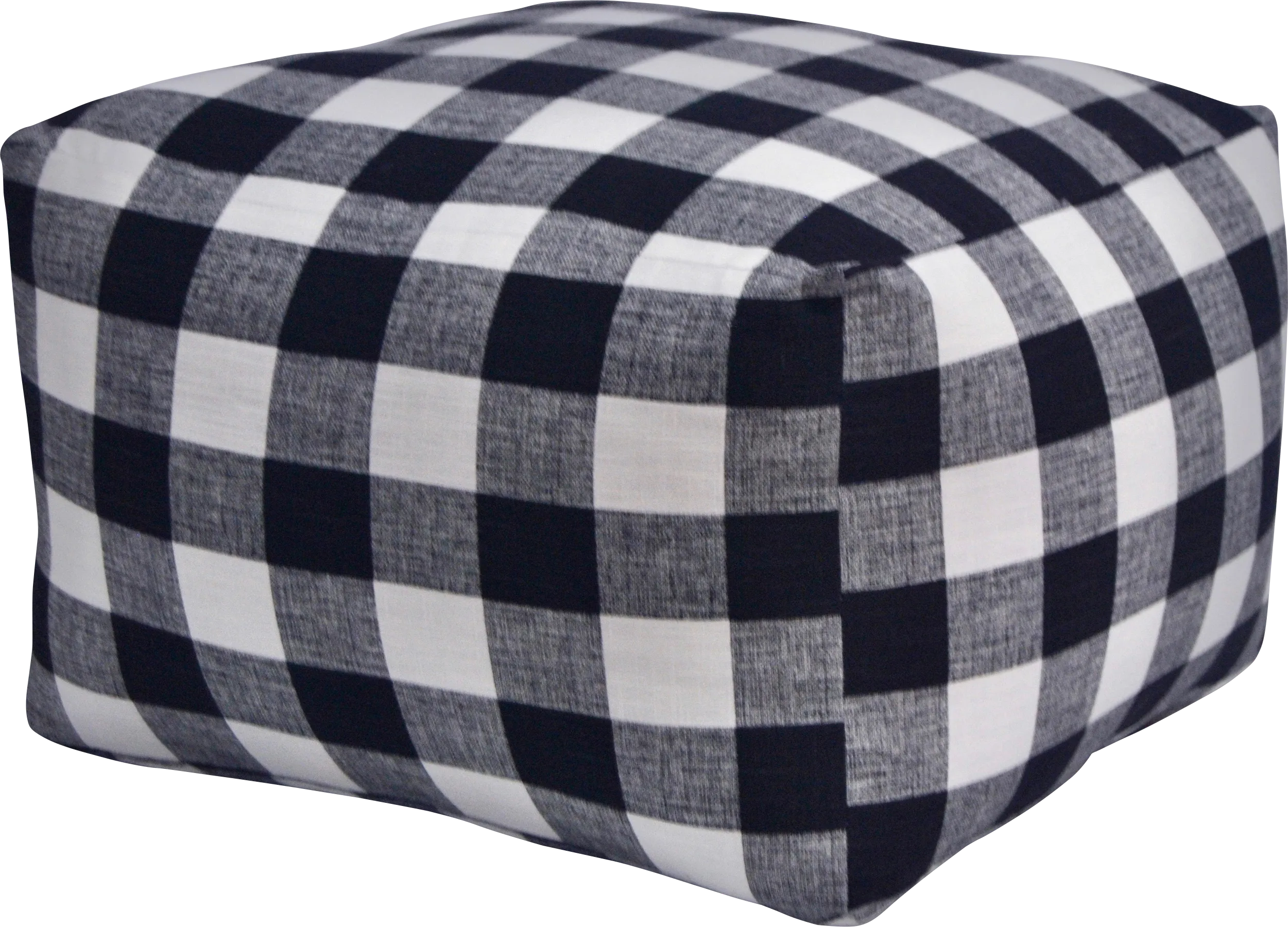 Kids Isolde Black White Square Poufette - Thumbnail - Image 1