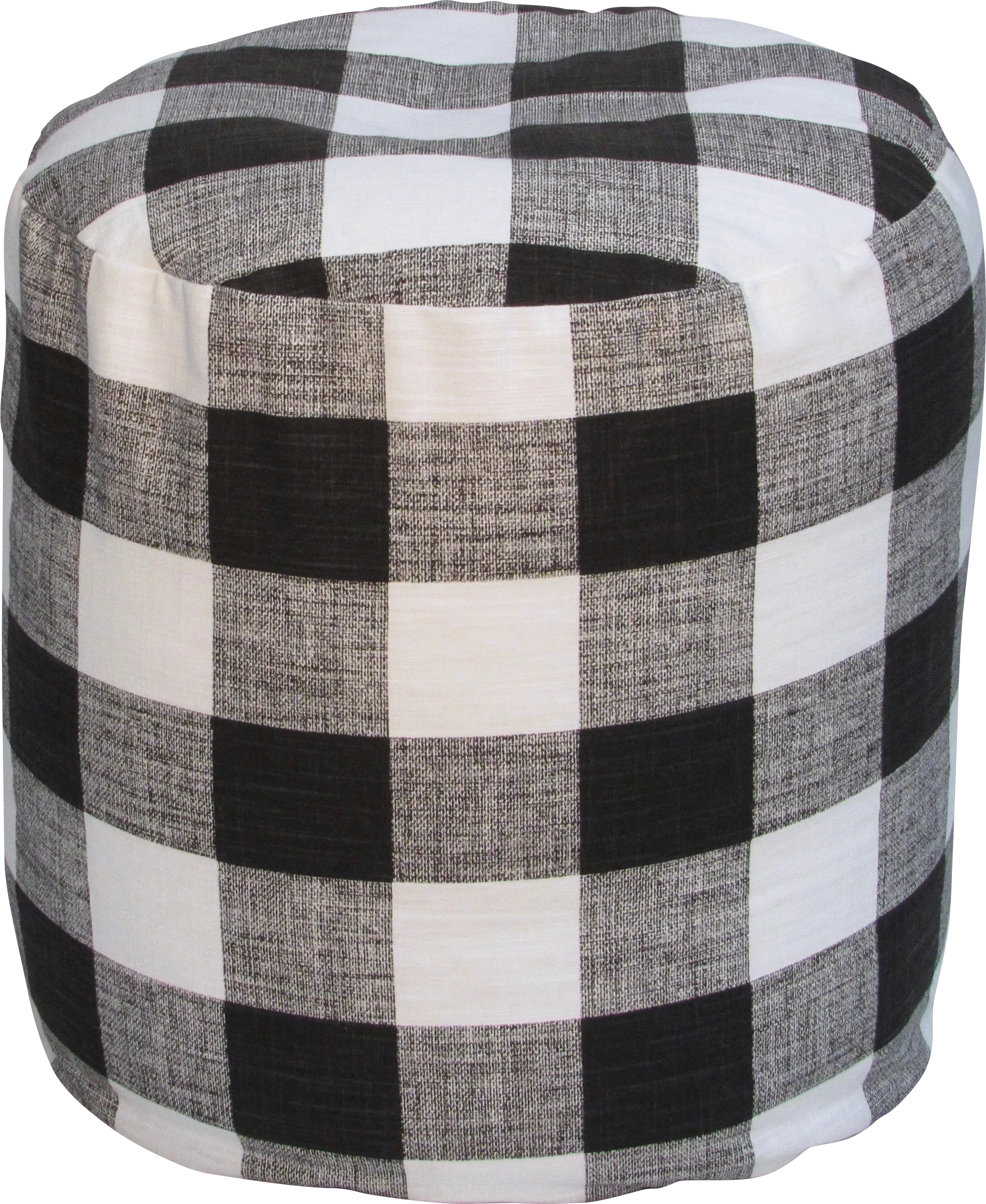 Kids Isolde Black White Small Poufette - Thumbnail - Image 1