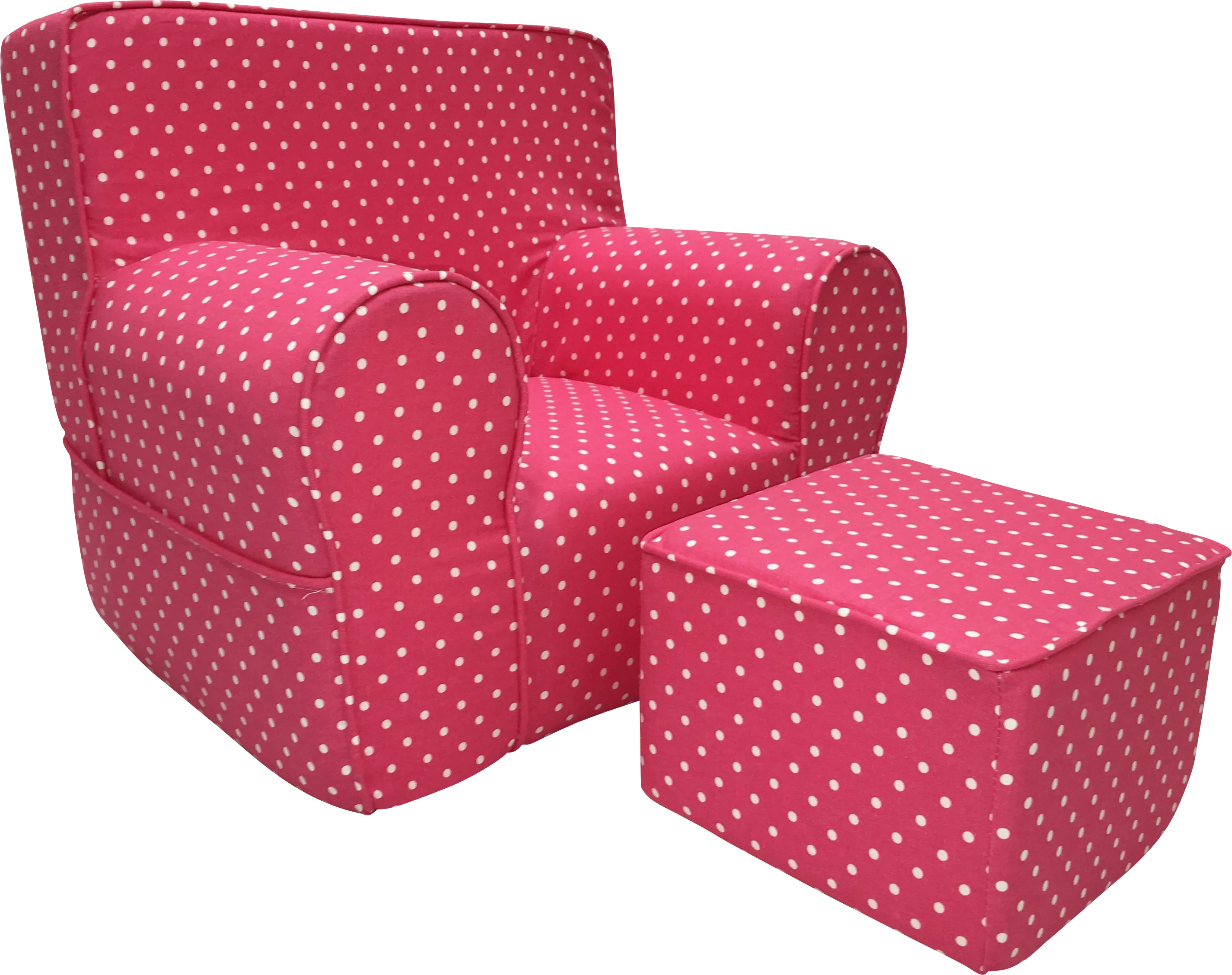 Kids Karlotta Pink Chair & Ottoman Set - Thumbnail - Image 1