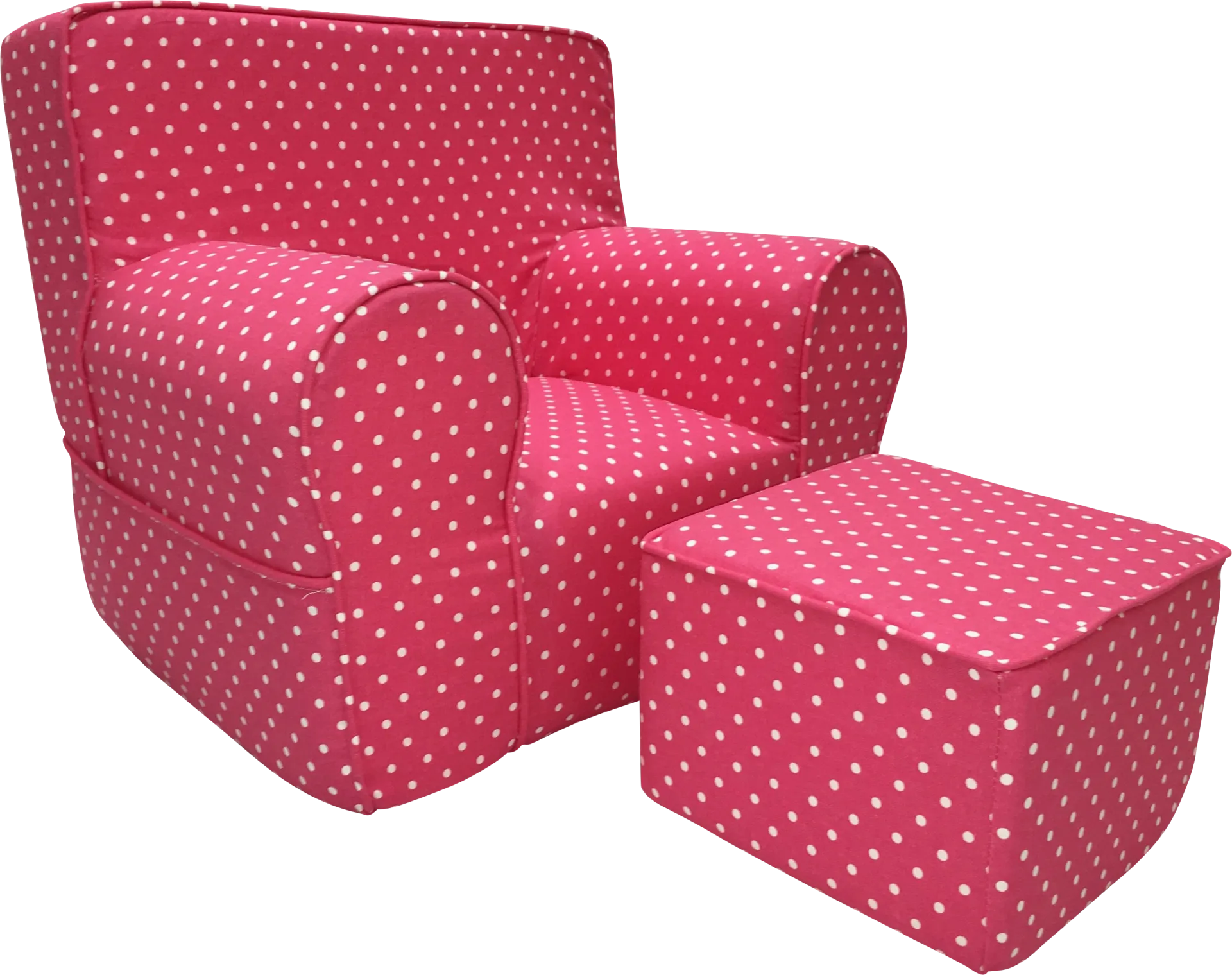 Kids Karlotta Pink Chair & Ottoman Set - Image 1