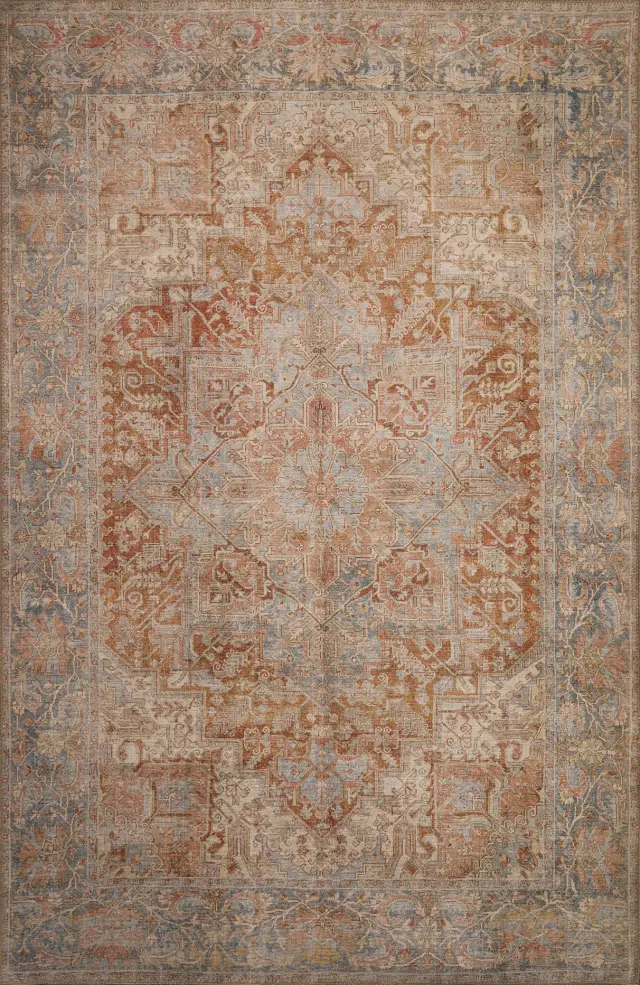 Industrial Rug Rust Lourcola Rust Red Rugs | Rooms to Go
