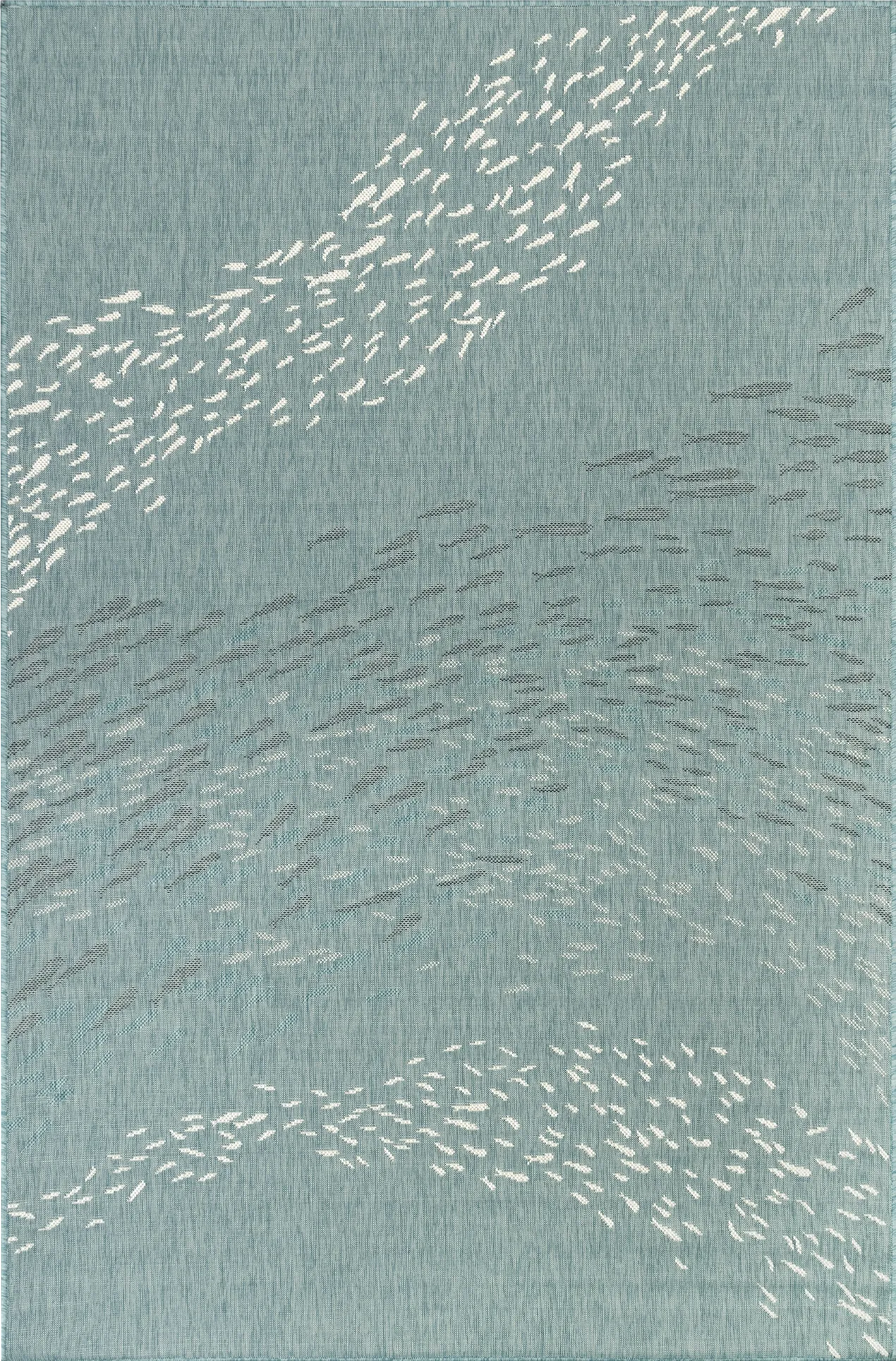 Tropical Adventures Aqua 6'6 x 9'4 Indoor/Outdoor Rug - Image 1