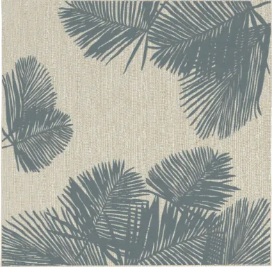 Palms Breeze Aqua 7'10 Square Indoor/Outdoor Rug
