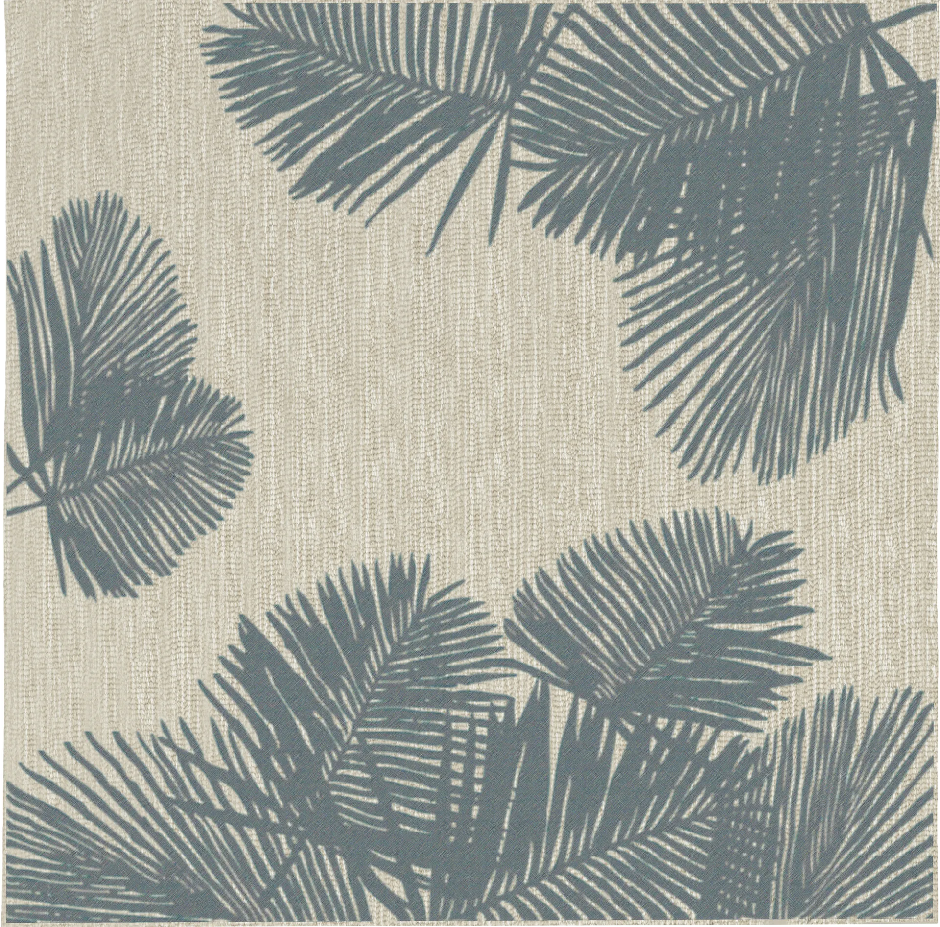 Palms Breeze Aqua 7'10 Square Indoor/Outdoor Rug - Image 1