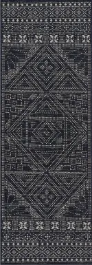 Saint Albany Navy 2'7 x 7'6 Indoor/Outdoor Rug