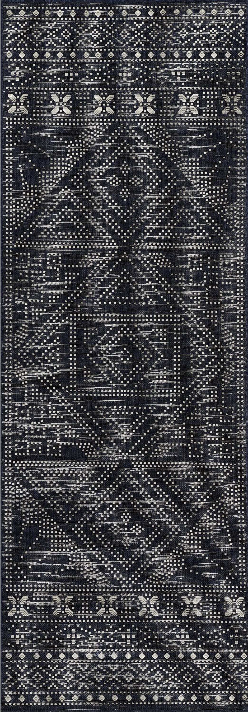 Saint Albany Navy 2'7 x 7'6 Indoor/Outdoor Rug