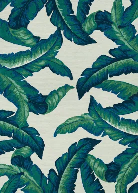Lush Breeze Palm Green 3'6 x 5'6 Indoor/Outdoor Rug