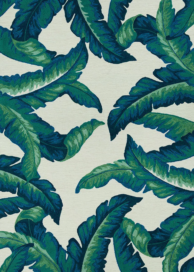 Lush Breeze Palm Green 3'6 x 5'6 Indoor/Outdoor Rug