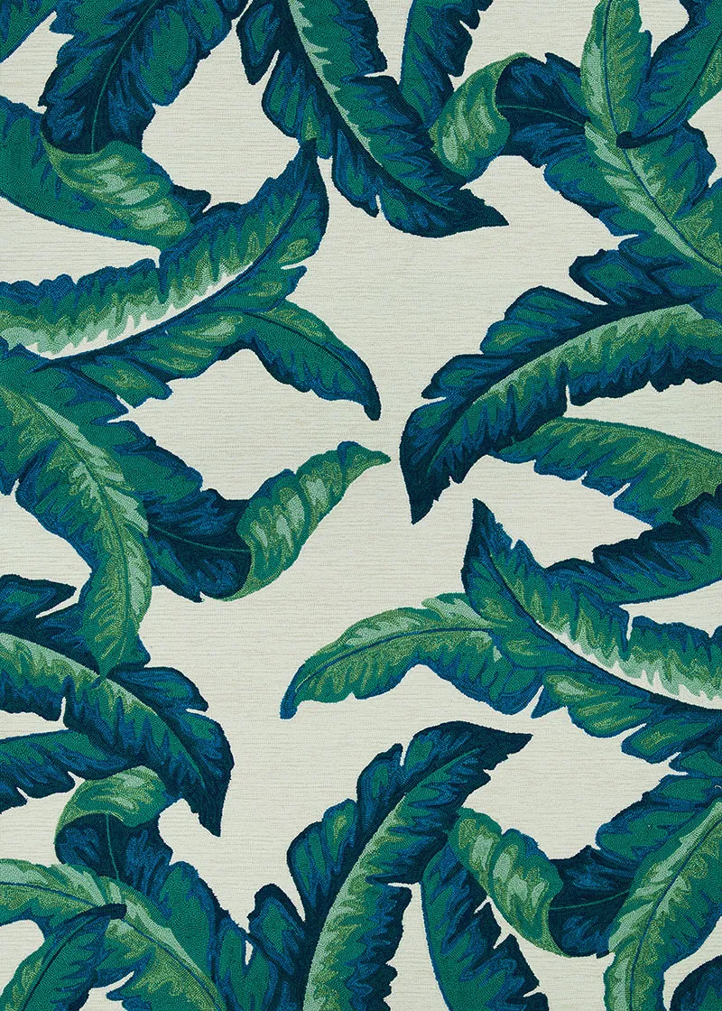 Lush Breeze Palm Green 3'6 x 5'6 Indoor/Outdoor Rug - Image 1