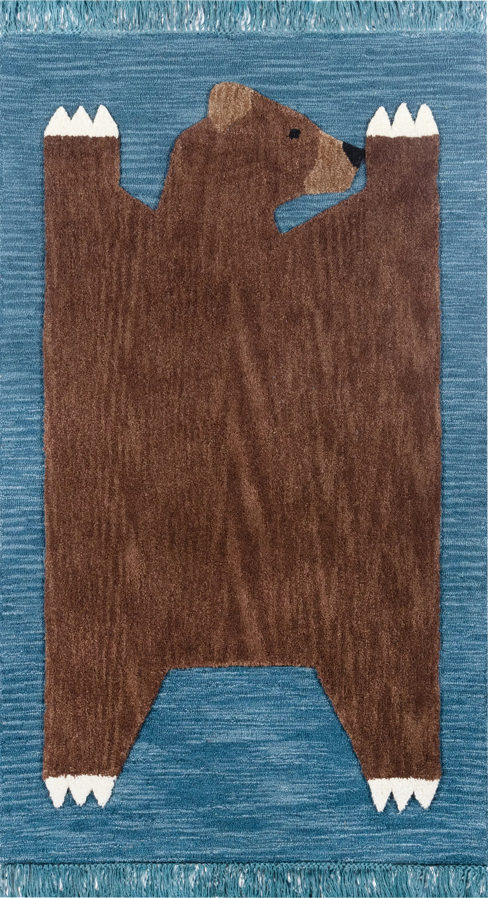 Kids Winter Bear Navy 3' x 5' Rug - Image 1
