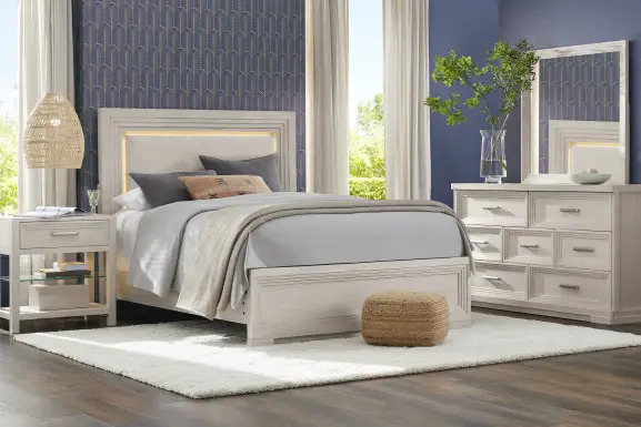 Royal Park Ivory 3 Pc Queen Panel Bed