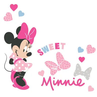 Kids Minnie Mouse Love Pink Wall Decals