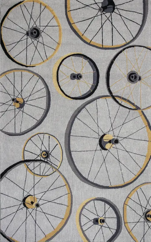 Kids Spoke City Gray 5' x 7'6 Rug