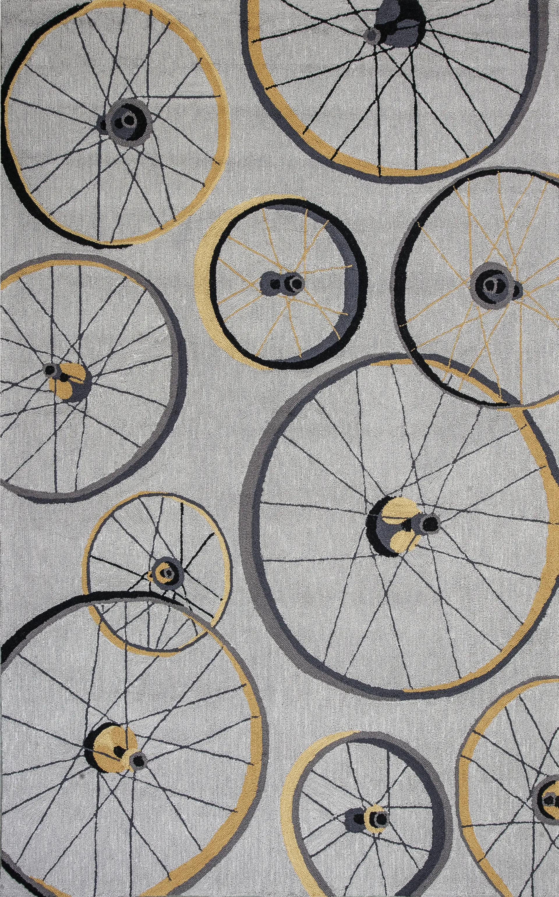 Kids Spoke City Gray 5' x 7'6 Rug