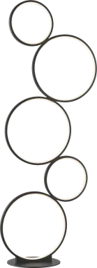 Magna Circle Black Floor Lamp