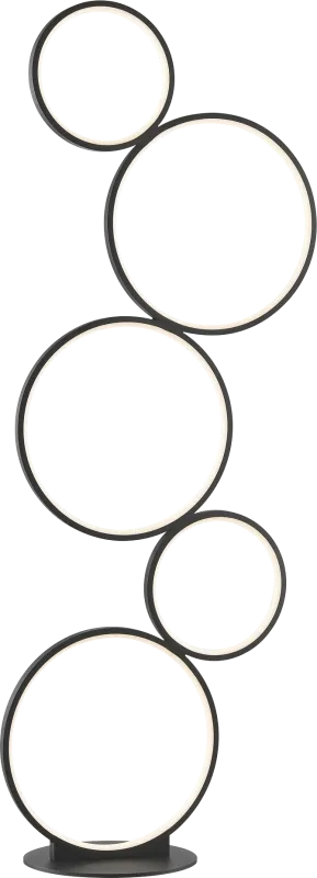 Magna Circle Black Floor Lamp