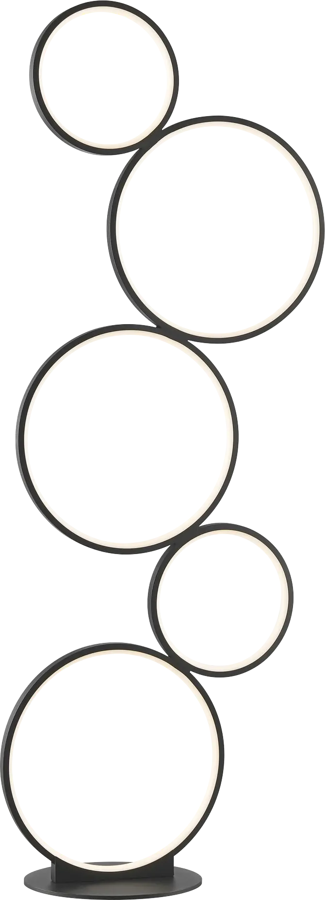 Magna Circle Black Floor Lamp