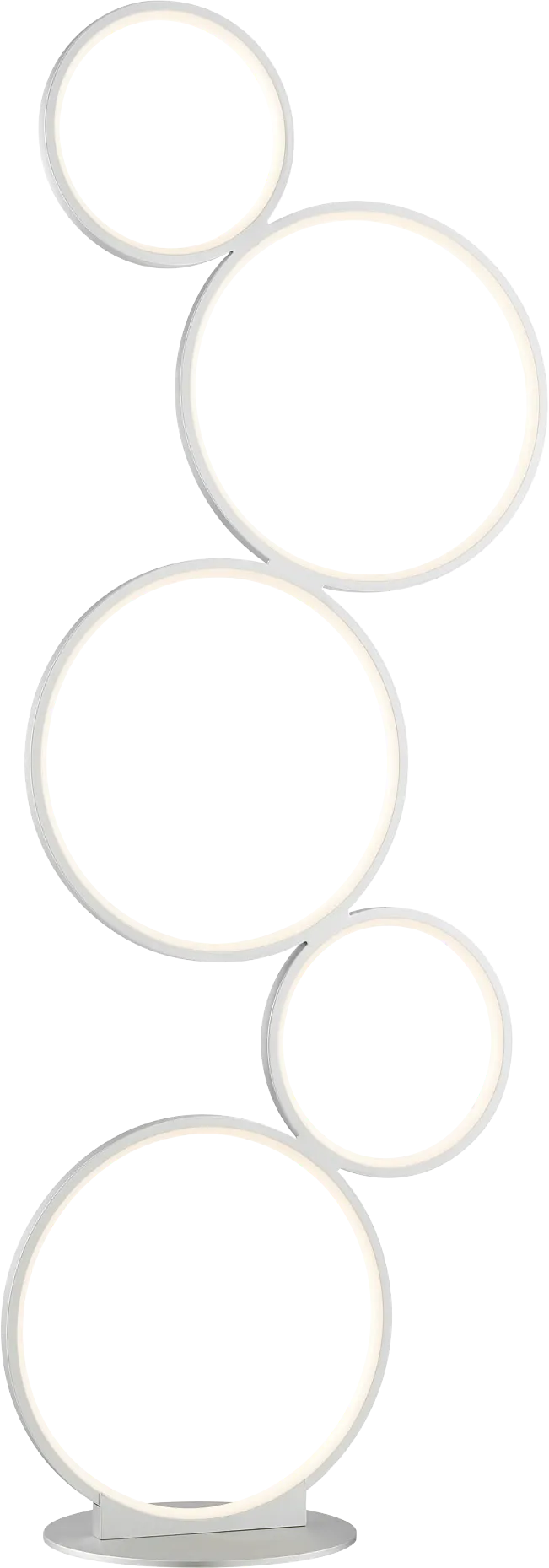 Magna Circle Silver Floor Lamp - Image 1