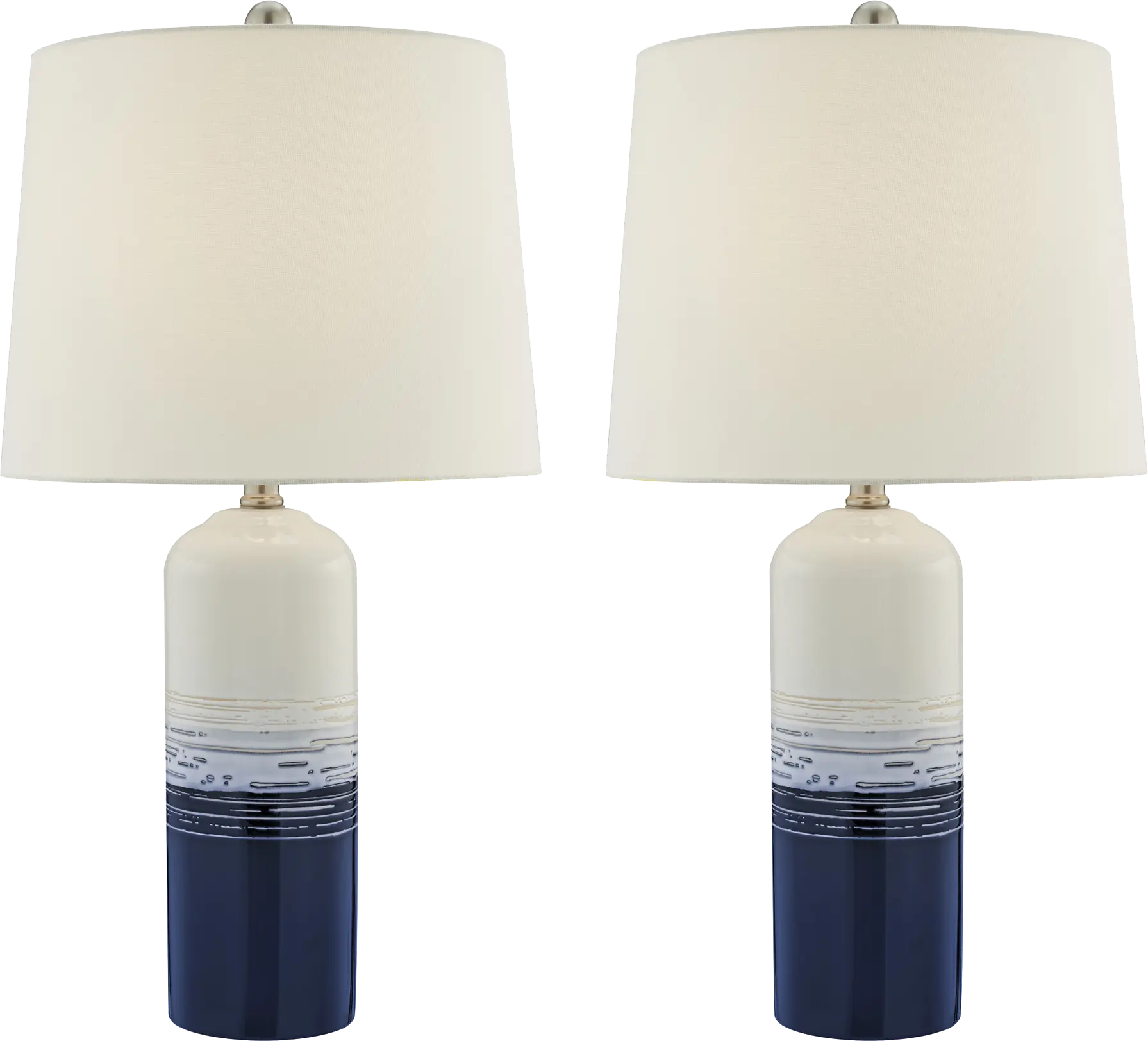 Pamie Place Blue Table Lamps, Set of 2