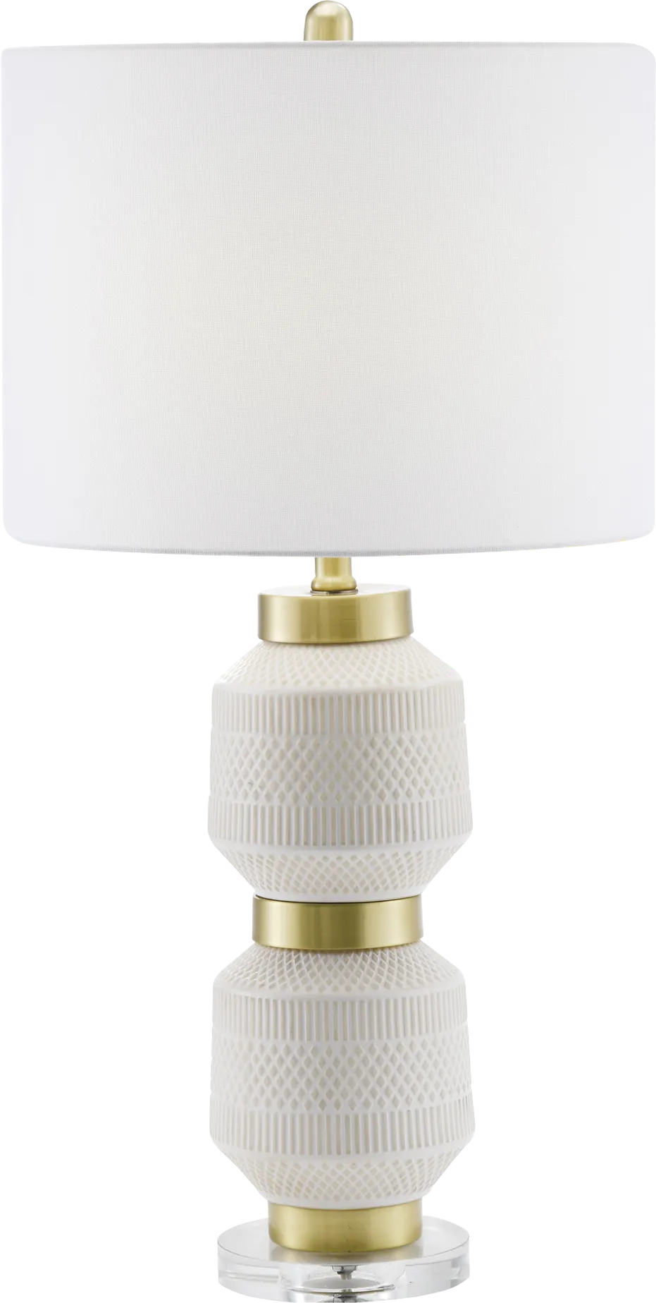 Iola Circle White Lamp