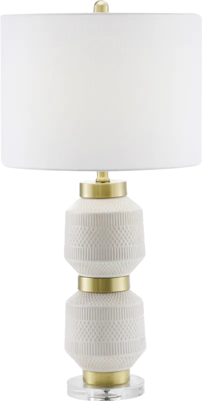 Iola Circle White Lamp