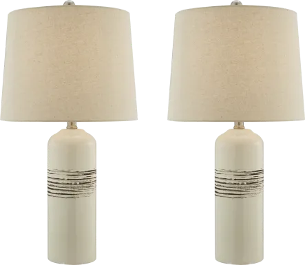 Talence Home Cream Table Lamps, Set of 2