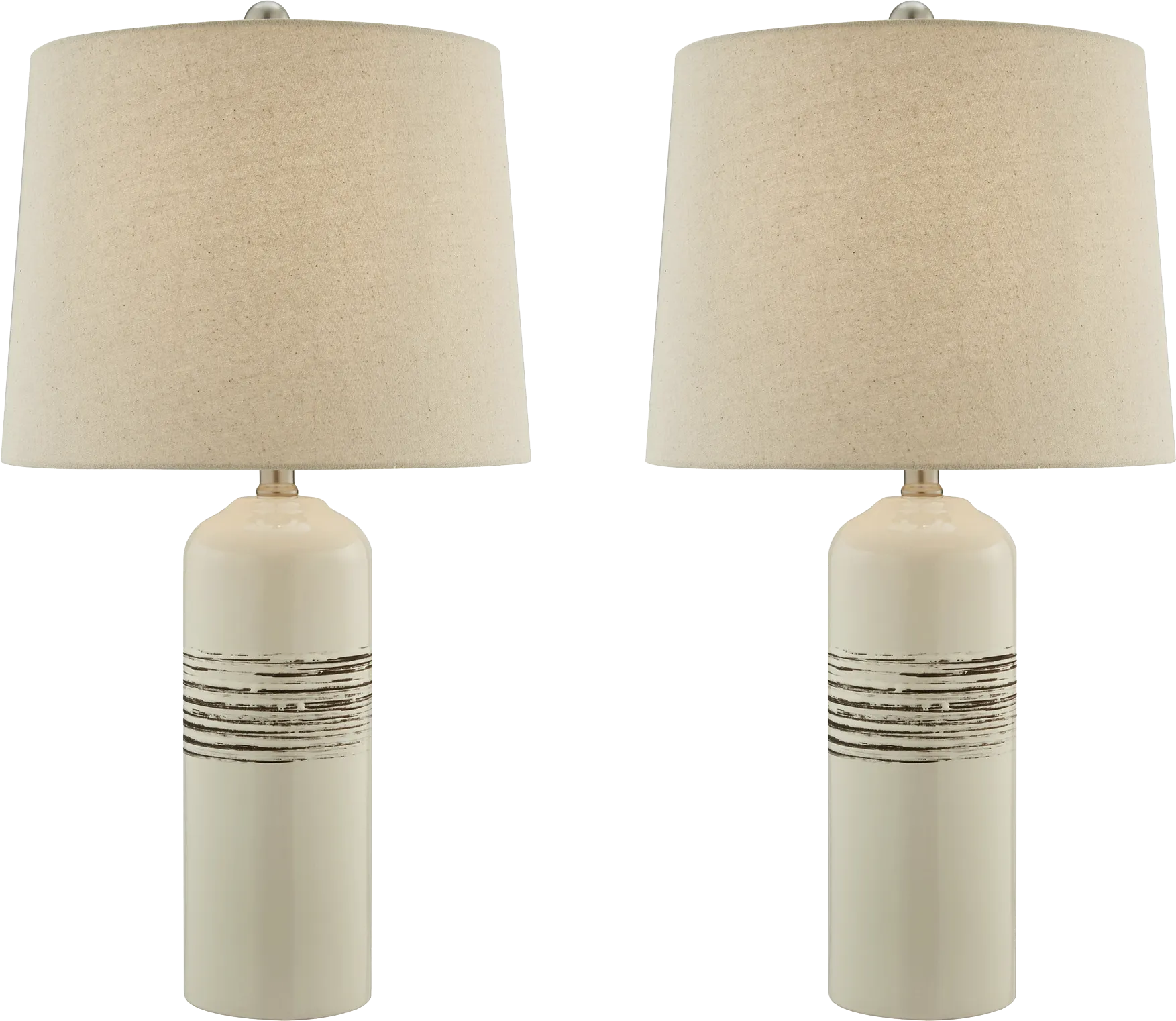 Talence Home Cream Table Lamps, Set of 2 - Image 1