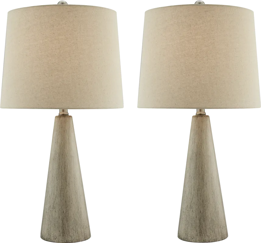 Varn Lane Brown Table Lamps, Set of 2